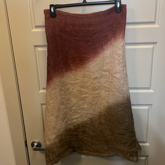 Eileen Fisher lightweight Organic Linen Cotton Ombre Scarf/ wrap - Picture 4 of 10